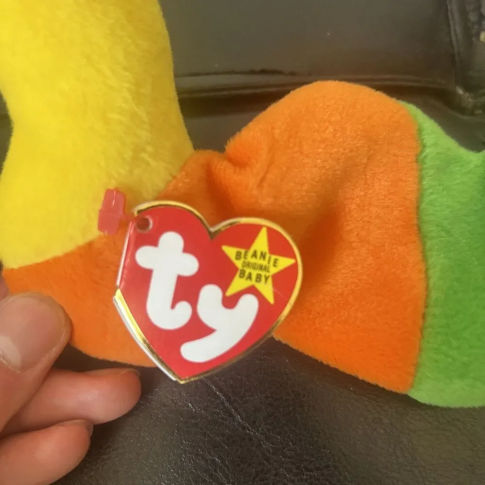 TY Beanie Baby Inch the Inchworm Toy 1995 Retired Rare Vintage Worm